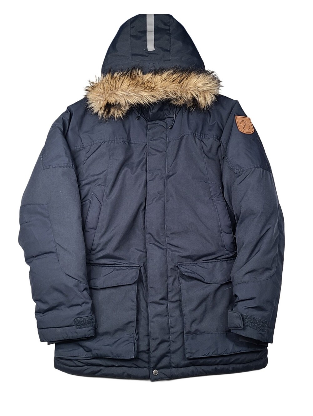 Fjallraven KYL Parka Winter Down Men's Large Navy Heavy Super Warm Jacket Coat